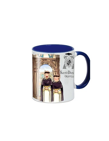 TAZA AZUL MONJES